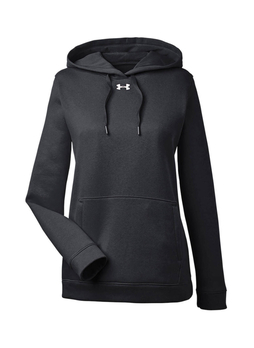 Under Armour Women's Black / White Hustle Fleece Hoodie