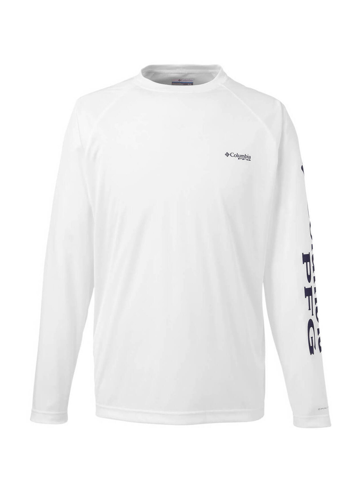 Columbia Men's White / Nightshade Terminal Tackle Long-Sleeve T-Shirt