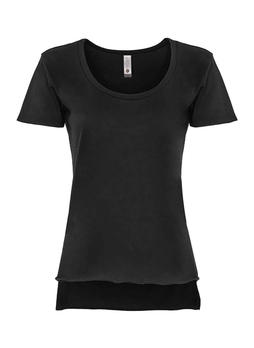 Next Level Women's Black Festival Scoop T-Shirt