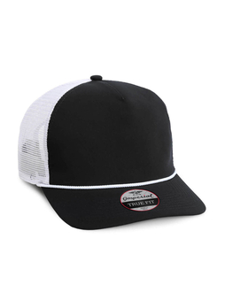 Imperial Black / White The Rabble Rouser Mesh Back Performance Rope Hat