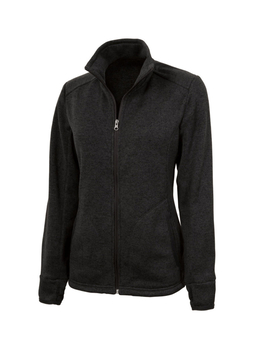 Charles River Women's Black Heather Heathered Fleece Jacket