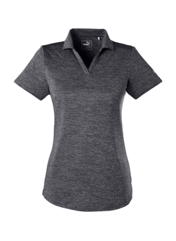 PUMA Women's Black Icon Heather Polo