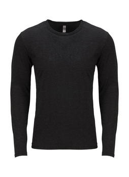 Next Level Men's Vintage Black Triblend Long-Sleeve Crew T-Shirt