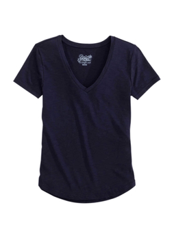 Southern Tide Women's Nautical Navy Audrey Sun Farer V-Neck T-Shirt