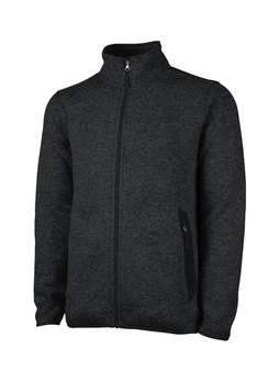 Charles River Men's Black Heather Heathered Fleece Jacket