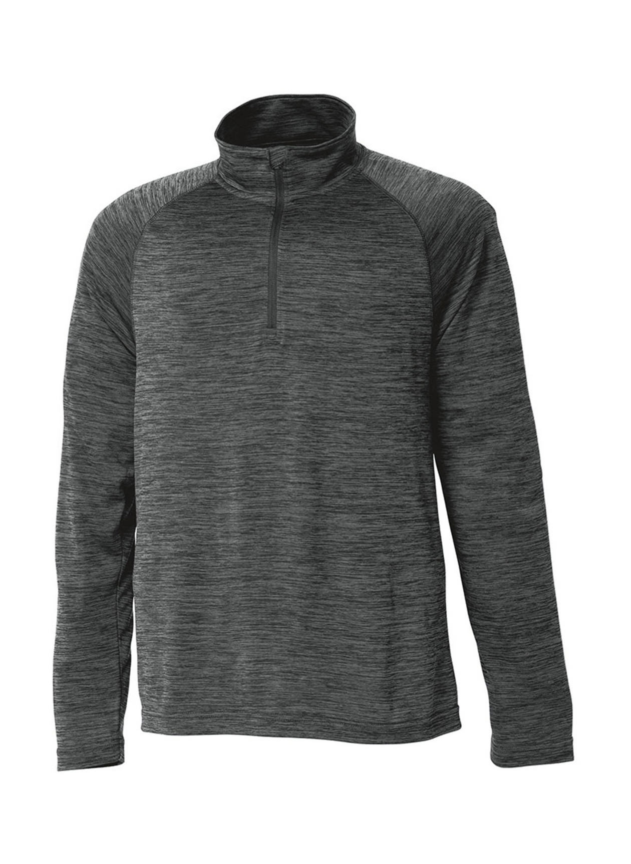 Charles River Men's Black Space Dyed Quarter-Zip