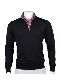 Fairway and Greene Men's Black Caves Quarter-Zip