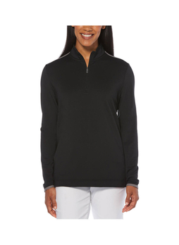 Callaway Women's Black Golf Mock Quarter-Zip