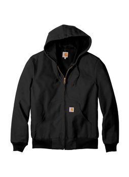 Carhartt Men's Black Thermal-Lined Duck Active Jacket