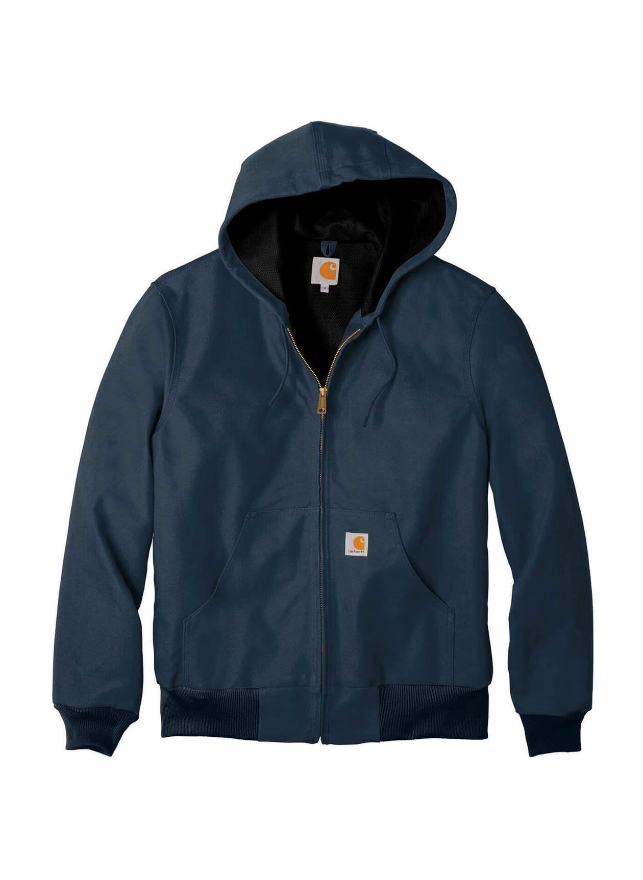 Carhartt Men's Dark Navy Thermal-Lined Duck Active Jacket