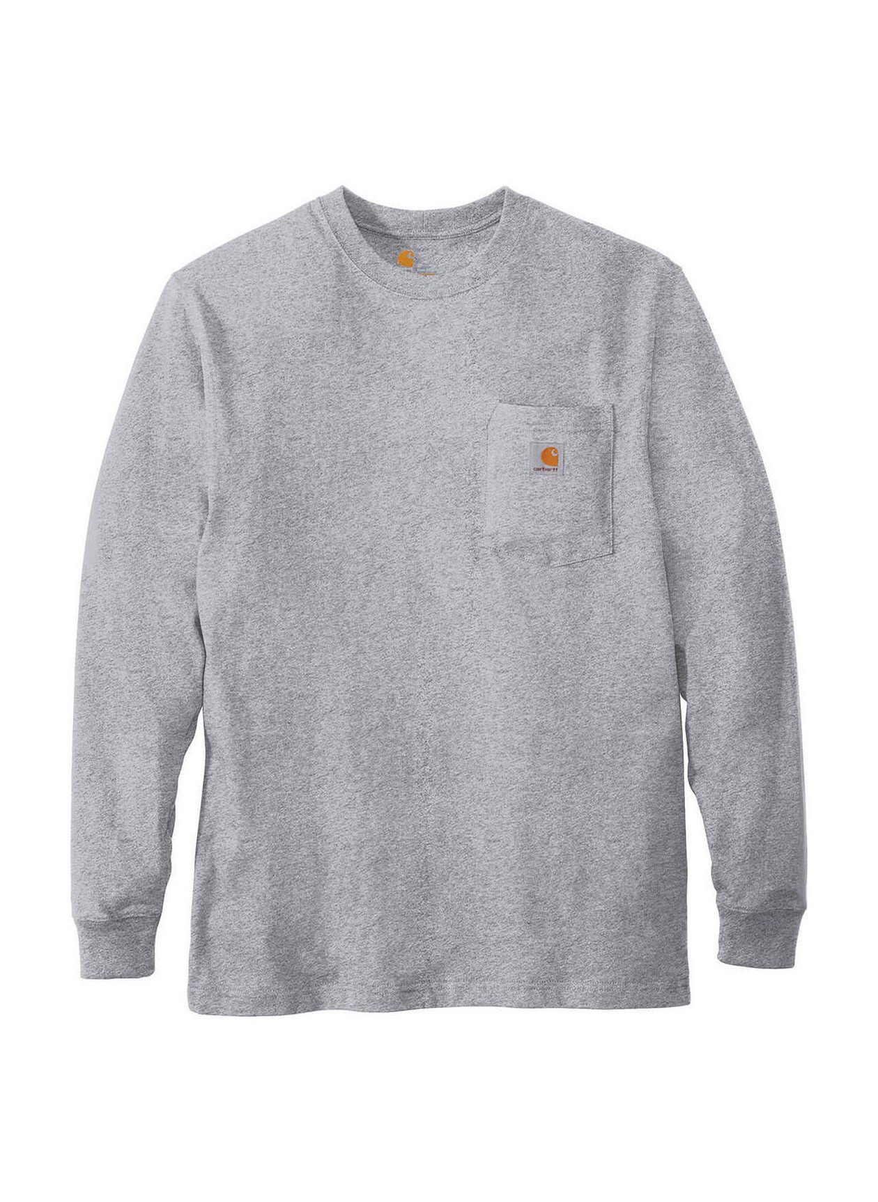 Carhartt Men's Heather Grey Workwear Pocket Long-Sleeve T-Shirt