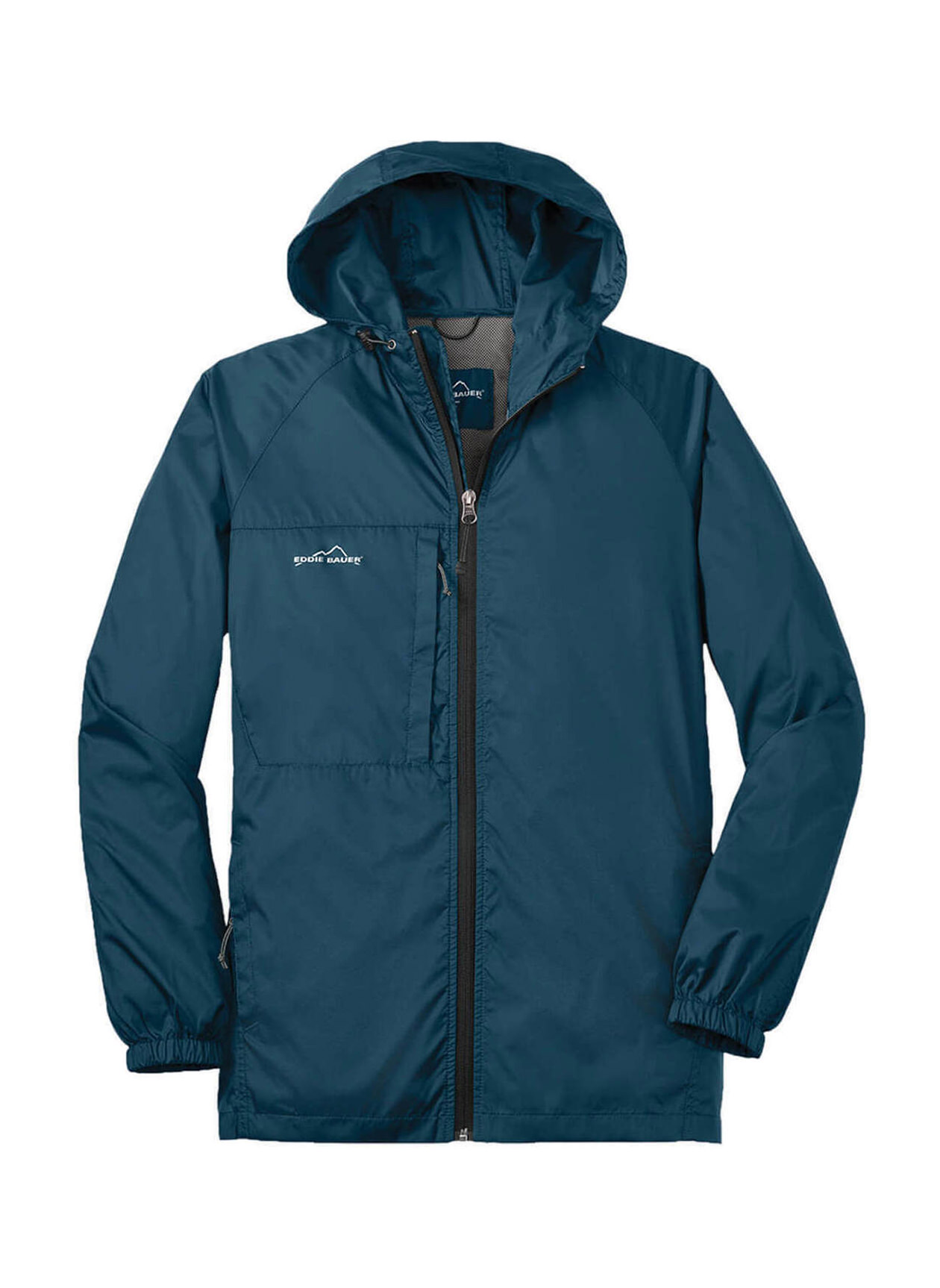 Eddie Bauer Men's Adriatic Blue Packable Wind Jacket