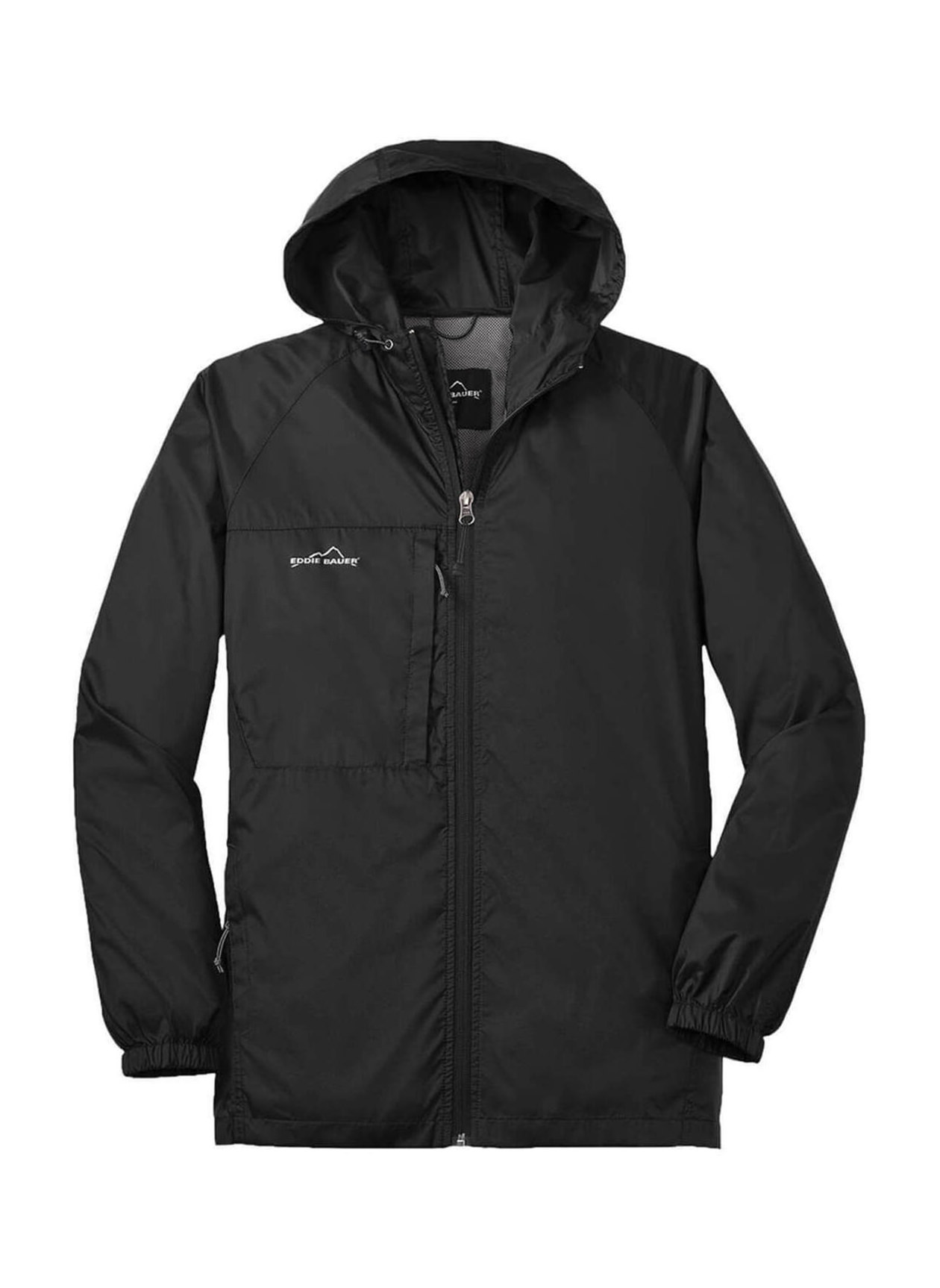 Eddie Bauer Men's Black Packable Wind Jacket