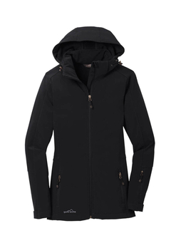 Eddie Bauer Women's Black Hooded Soft Shell Parka