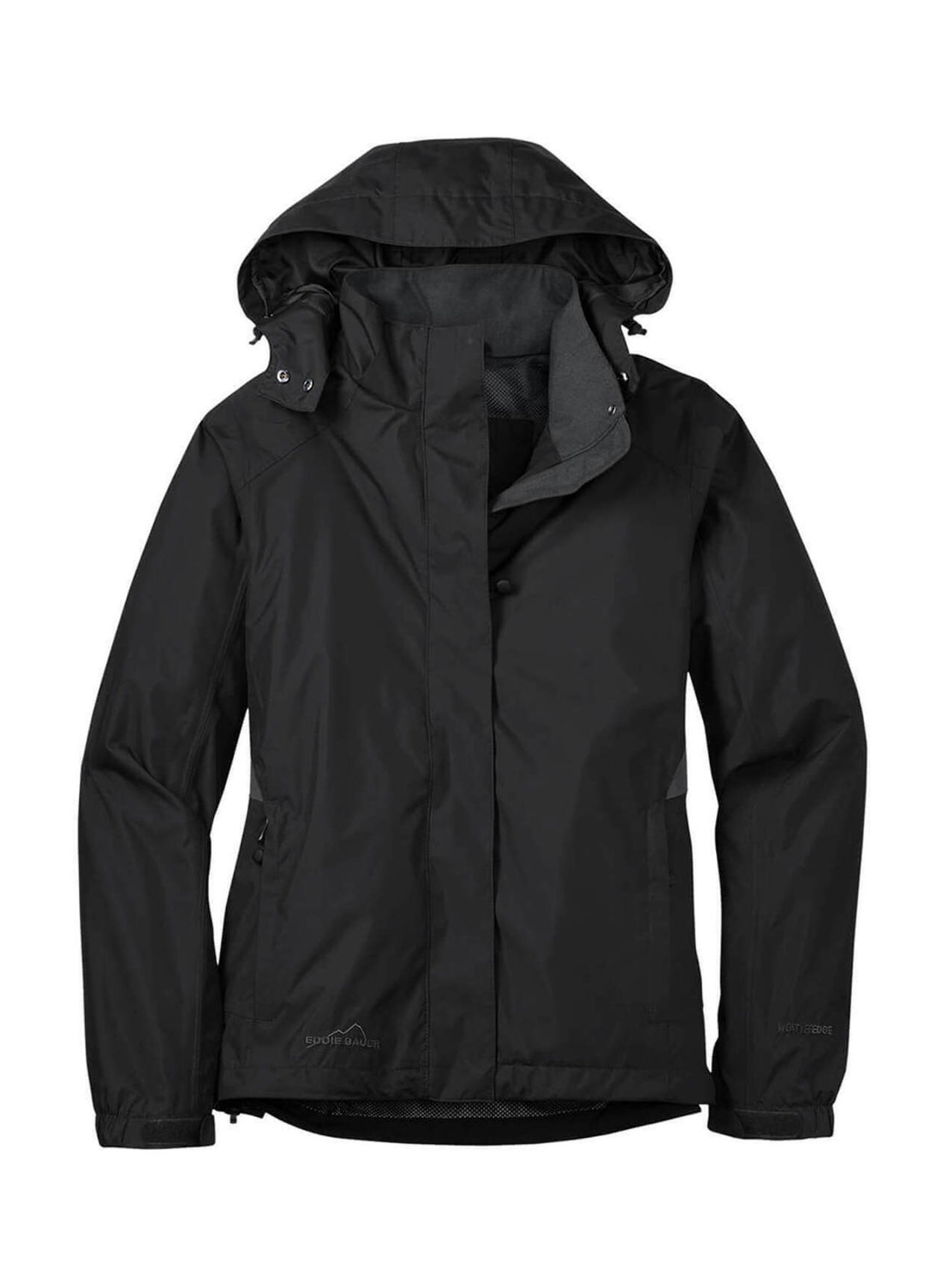 Eddie Bauer Women's Black / Grey Steel Rain Jacket