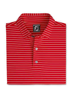 FootJoy Men's Red / White Classic Stripe Polo