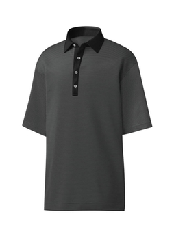 FootJoy Men's Black Performance Lisle End on End Polo