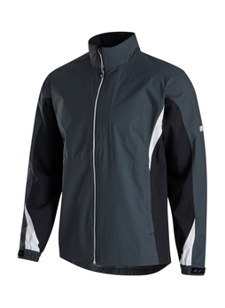 FootJoy Men's Charcoal / Black Houndstooth HydroLite Rain Jacket