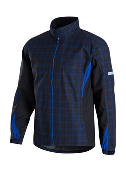 FootJoy Men's Black / Royal Plaid HydroLite Rain Jacket