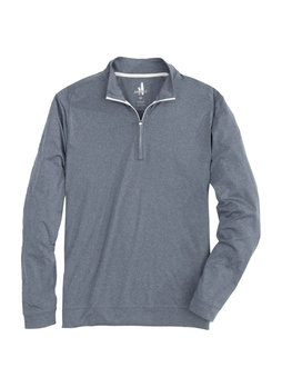 Johnnie-O Men's Heather Navy Flex Quarter-Zip