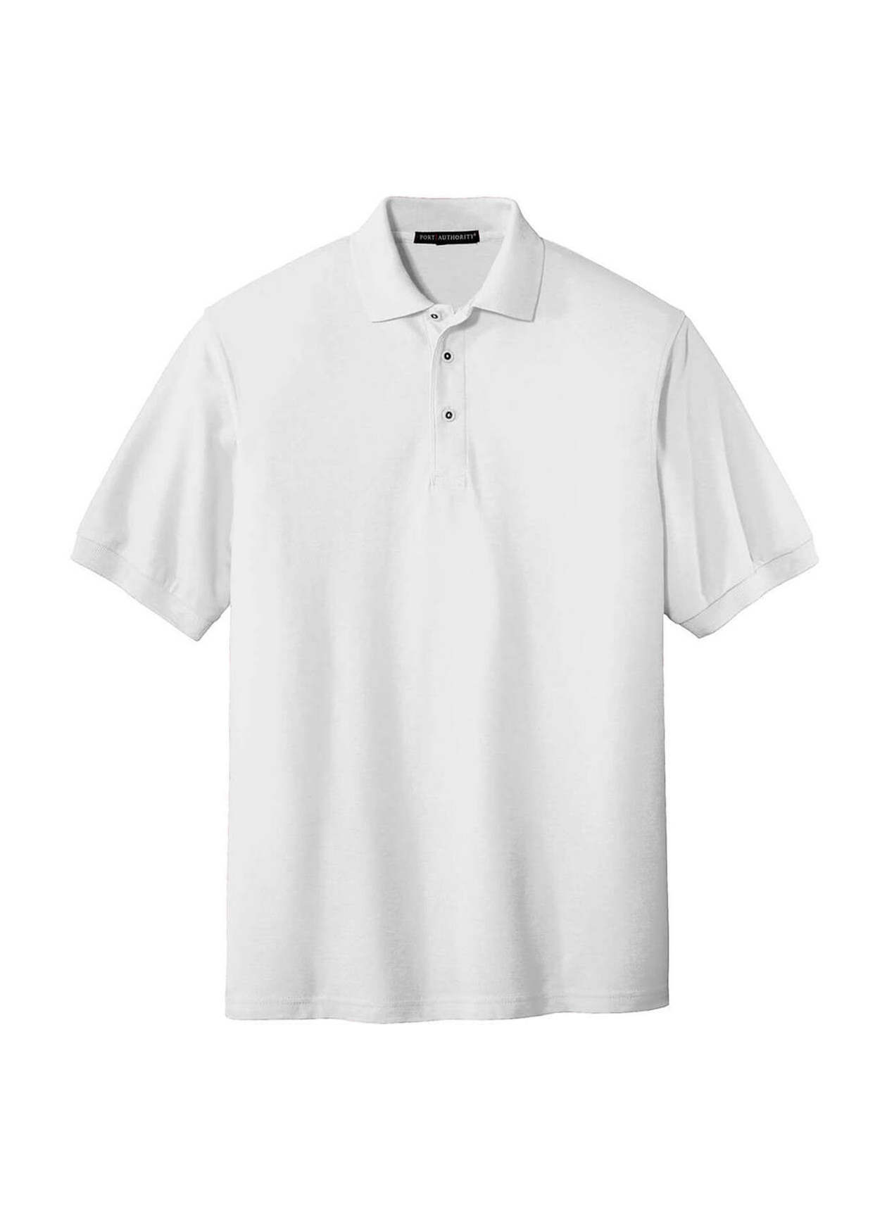 Port Authority Men's White Silk Touch Polo