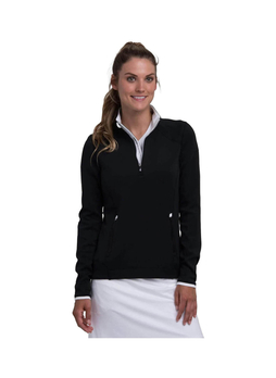 Zero Restriction Women's Black Sofia Z500 Quarter-Zip