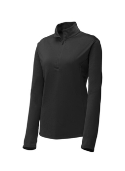 SPORT-TEK Women's Black PosiCharge Competitor Quarter-Zip