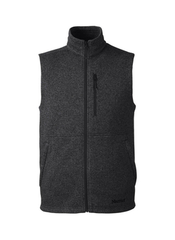 Marmot Men's Black Dropline Sweater Fleece Vest