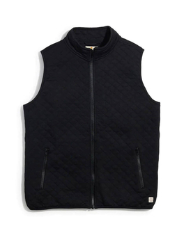 Marine Layer Men's Black Corbet Full-Zip Vest