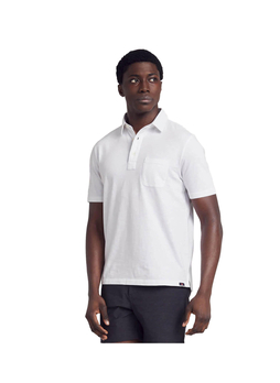 Faherty Men's White Sunwashed Polo