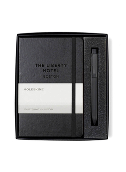 Moleskine Black Medium Notebook and GO Pen Gift Set