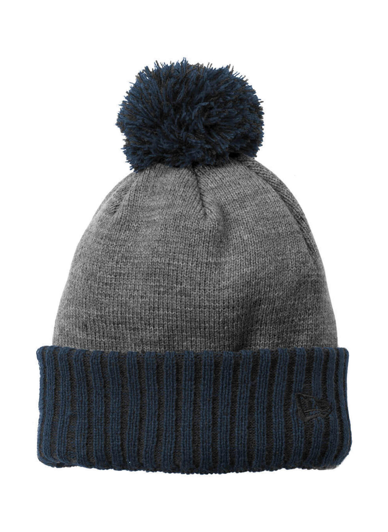 New Era Navy / Heather Grey Colorblock Cuffed Beanie