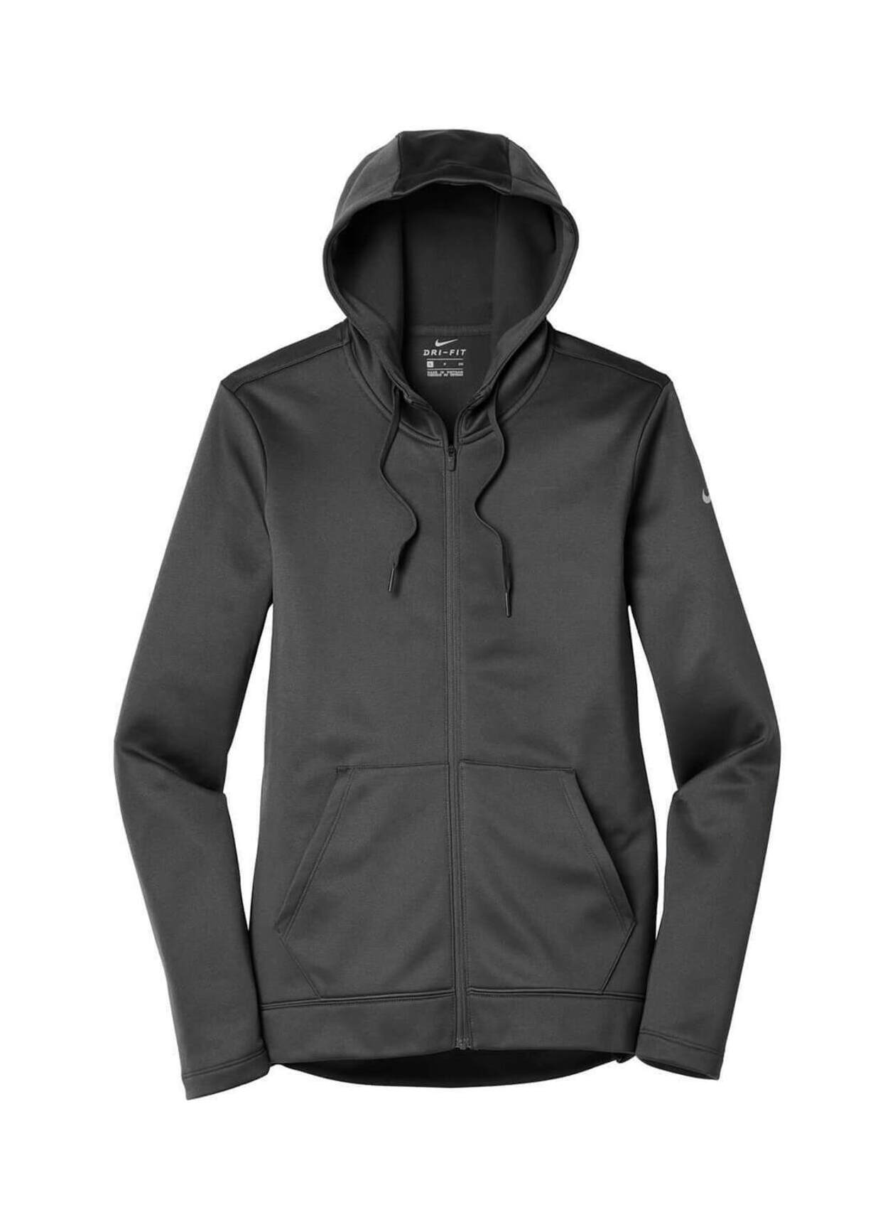 Nike Women's Anthracite Therma-Fit Full-Zip Fleece Hoodie