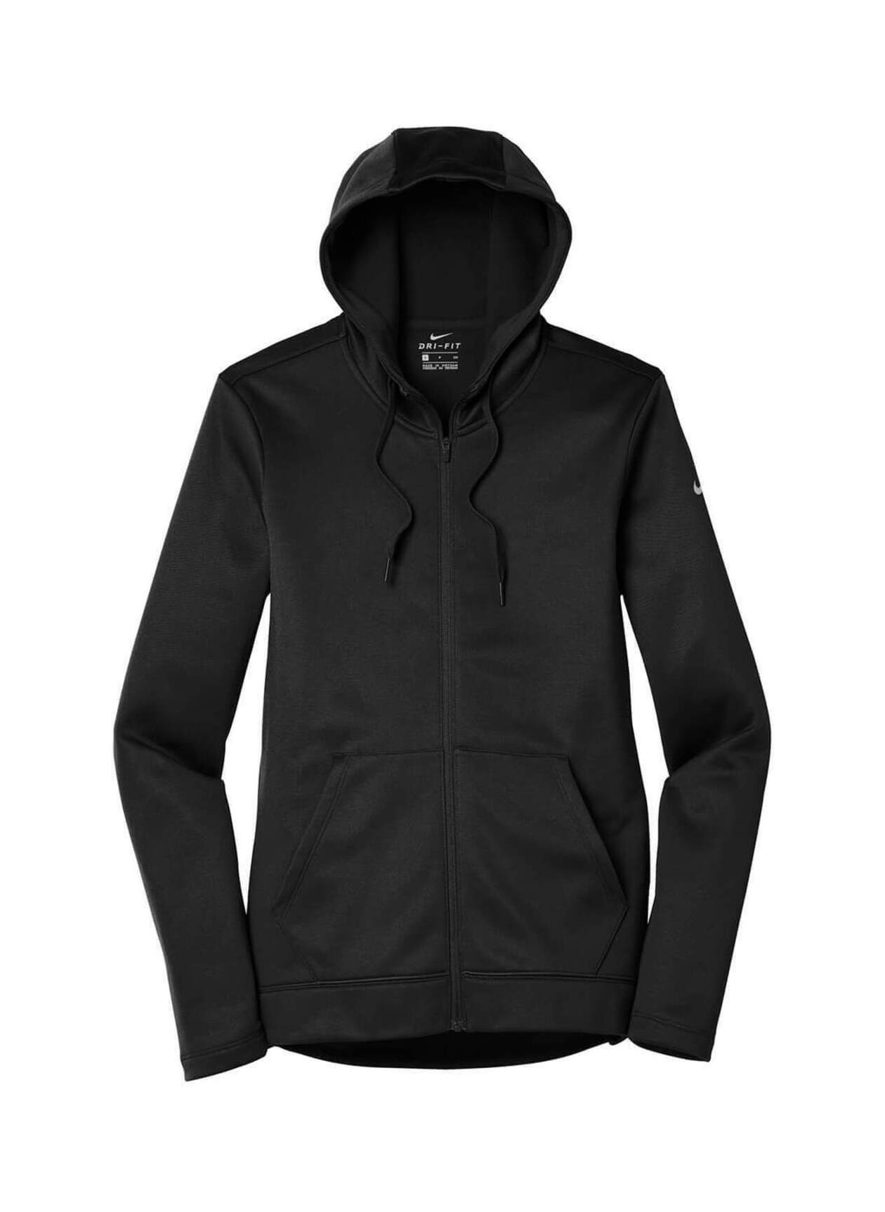 Nike Women's Black Therma-Fit Full-Zip Fleece Hoodie