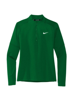 Nike Women's Dark Green Dri-FIT Element Half-Zip