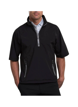 Zero Restriction Men's Black / Metallic / Silver Power Torque Short-Sleeve Quarter-Zip