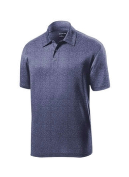 SPORT-TEK Men's True Navy Heather Heather Contender Polo