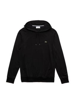 Lacoste Men's Black Hooded Cotton T-Shirt Men’s Hooded Cotton T-Shirt