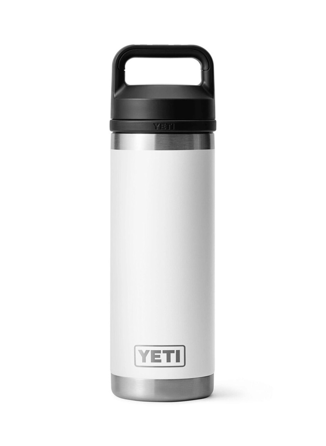 YETI White   Rambler Bottle 18 oz Chug