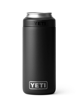 YETI Black Rambler 12 oz Slim Colster